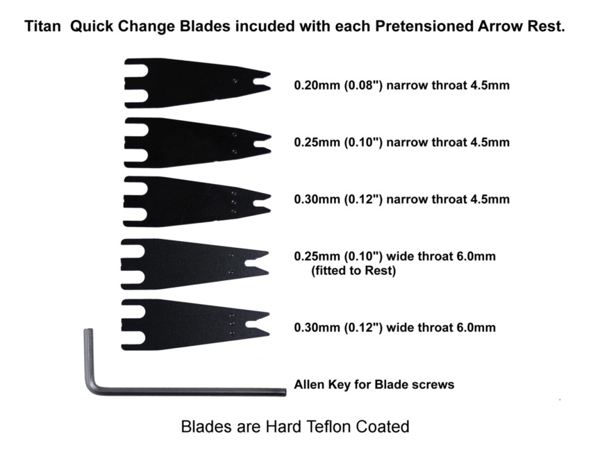 Arrow rest-5 quick change blades-small